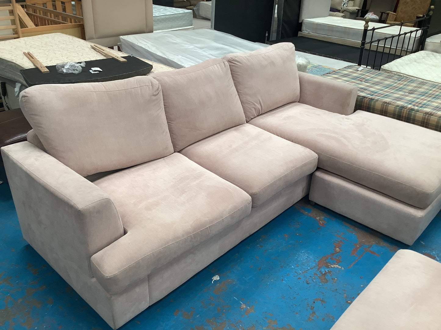 Freya chaise sofa, armchair and pouffee